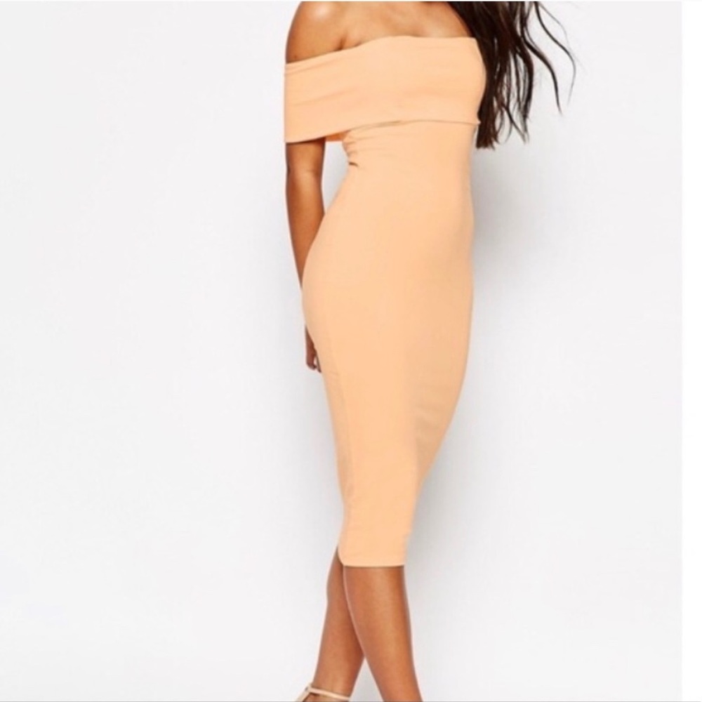 ASOS off the shoulder Bardot dress